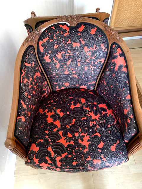 Fauteuils Art Déco attribués Paul FOLLOT sculptés fleurs - Galerie Georgette Antiquités