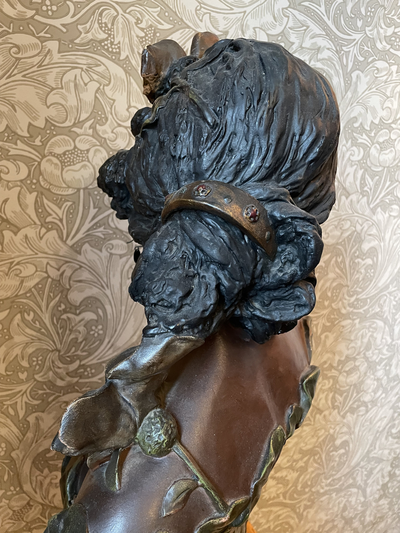 Buste Femme Maure Goldscheider 1900 - Galerie Georgette Antiqué Art Nouveau