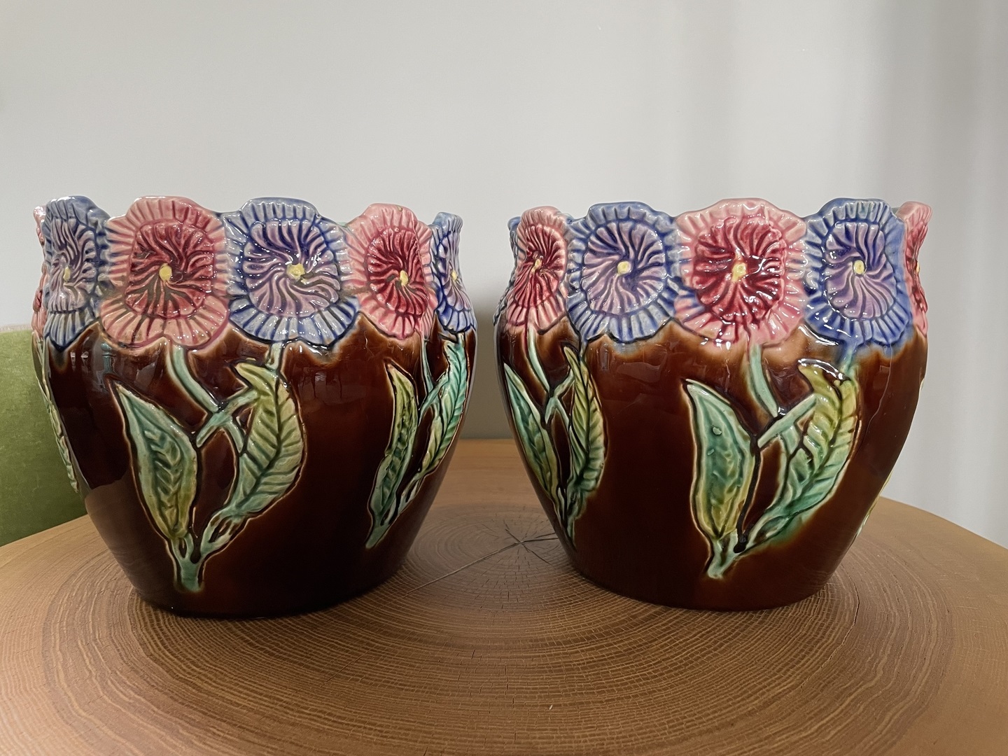 vases 1930 barbotine - galerie-georgette specialiste art-nouveau