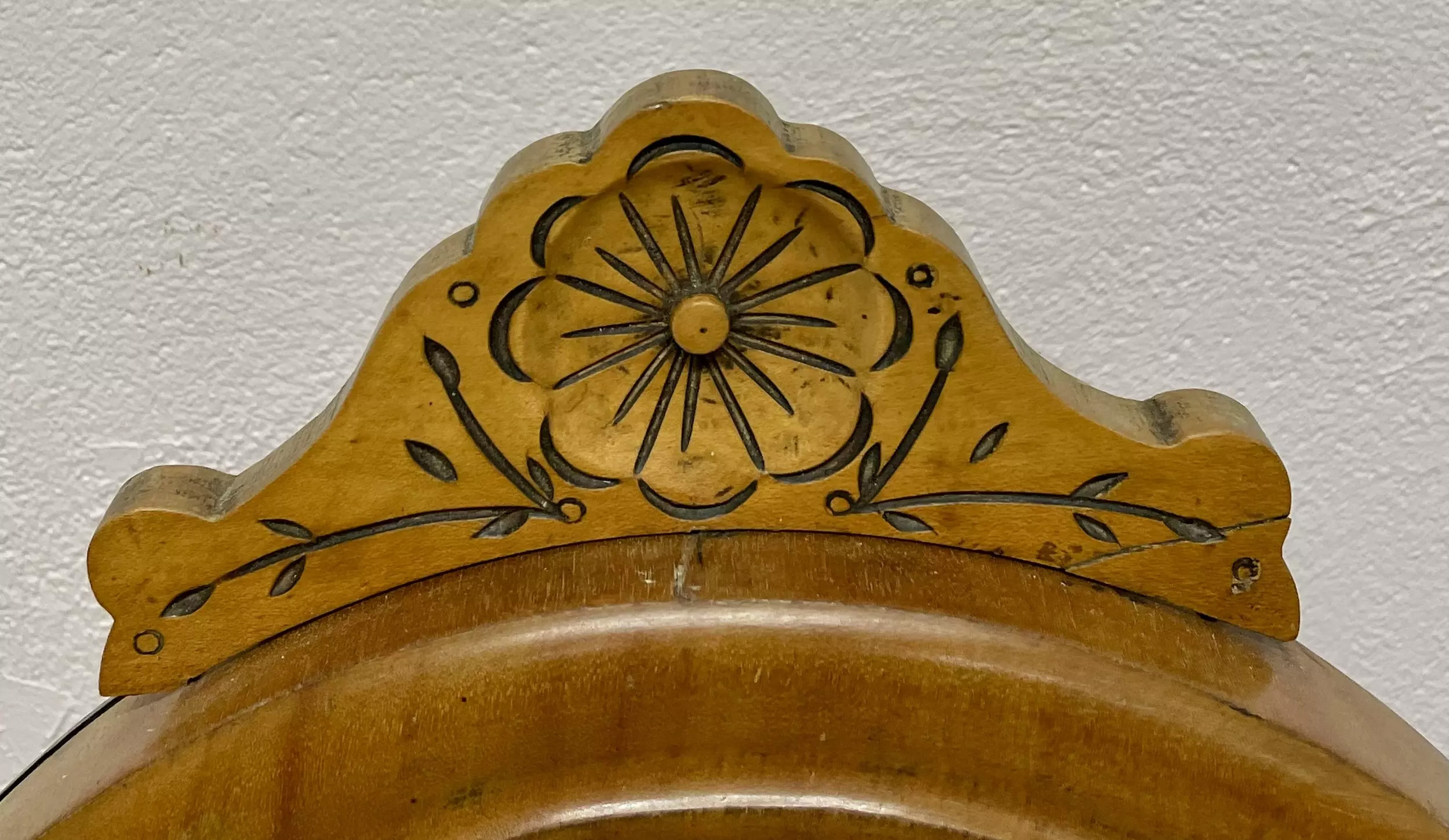 Coiffeuse anglaise miroir central bois fruitier - Galerie Georgette