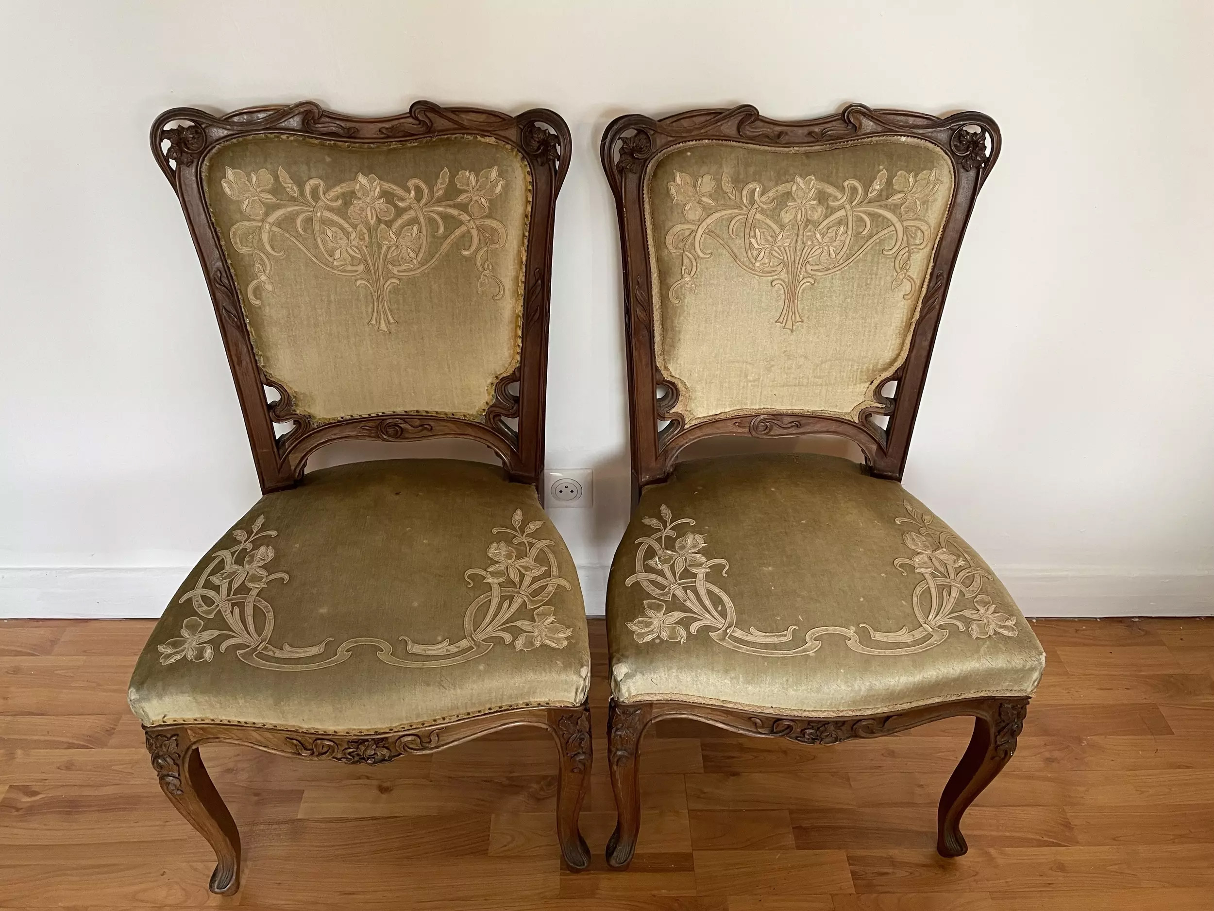 Chaises salon Art Nouveau 1900 - Au Bon Marché Aristide Boucicaut - Galerie Georgette