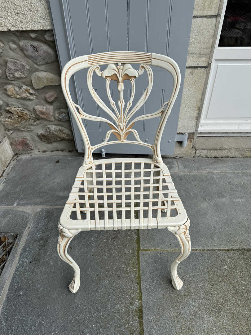 Salon de Jardin Art Nouveau fonte de fer - Galerie Georgette