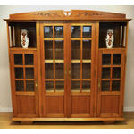 Bibliothèque Art Nouveau chêne Arts & Crafts - Galerie Georgette Antiquités Art Nouveau