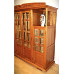 Bibliothèque Art Nouveau chêne Arts & Crafts niches - Galerie Georgette Antiquités Art Nouveau