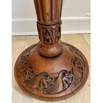 Guéridon signé Majorelle - Guéridon Art Nouveau noyer - Galerie Georgette Antiquités Art Nouveau