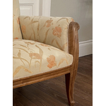 Fauteuil Majorelle noyer motifs floraux - Galerie Georgette Antiquités Art Nouveau