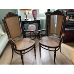 Fauteuils Fischel cannés Art Nouveau Autriche - Galerie Georgette Antiquités Art Nouveau