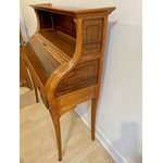 Bureau cylindre Art Nouveau Ecole de Nancy - Niche et 3 tiroirs en ceinture - Galerie Georgette Antiquités Art Nouveau