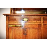 Buffet Art Nouveau style Art & Craft - details ferronnerie - Galerie Georgette Antiquités Art Nouveau-ok