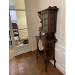 Vitrine Art Nouveau bois naturel - Galerie Georgette Antiquités Art Nouveau