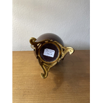 Vase Art Nouveau motif floral - Grès et métal doré - Galerie Georgette Antiquités Art Nouveau