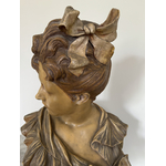 Buste Femme Goldscheider très bon état - Galerie Georgette Antiqué Art Nouveau
