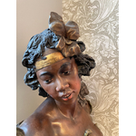 Buste Femme Maure Frédéric Goldscheider Ecole Autrichienne - Galerie Georgette Antiqués Art Nouveau