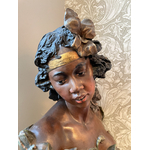Buste Femme Maure Goldscheider Ecole Autrichienne - Galerie Georgette Antiqués Art Nouveau