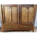 bibliotheque vitrine art nouveau acajou- style serrurier bovy - galerie georgette-1