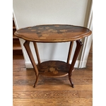 table a the Emile Galle signee - double plateau marqueterie - Galerie Georgette - Art Nouveau.