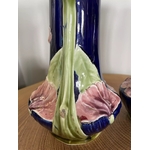 paire de vases art nouveau barbotine - galerie georgette - specialiste