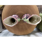 paire de vases art nouveau barbotine - galerie georgette - specialiste art nouveau