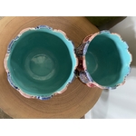 vases 1930 style art nouveau barbotine - galerie-georgette specialiste art-nouveau
