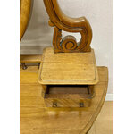 Coiffeuse anglaise plateau circulaire miroir central - Galerie Georgette