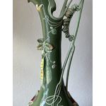 Aiguière Art Nouveau décor floral en barbotine - Galerie Georgette