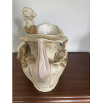 Jardinière Royal Dux femme assise porcelaine de bohême polychrome - Galerie Georgette