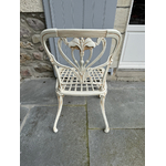 Salon de Jardin Art Nouveau fonte de fer laqué beige - Galerie Georgette