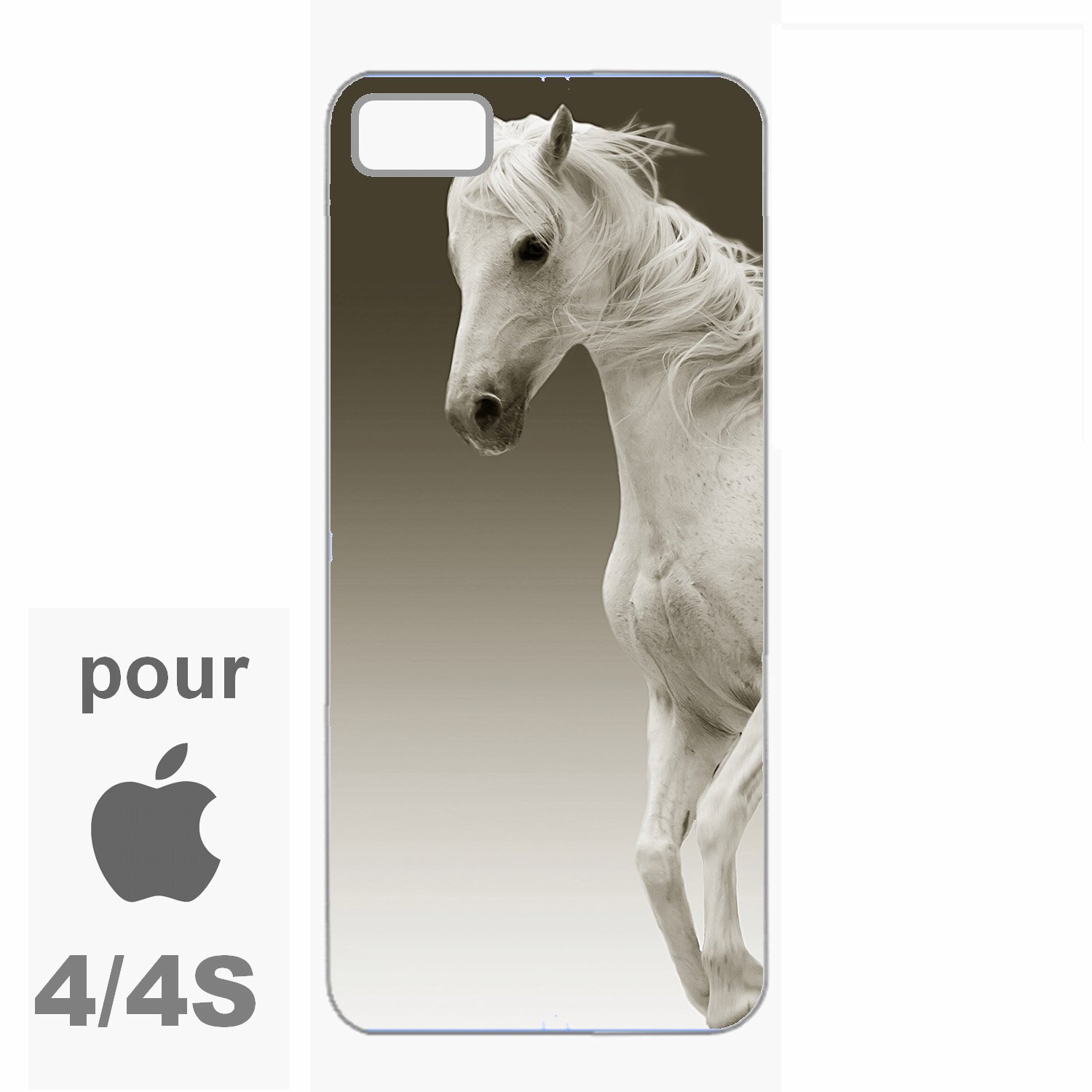 coque iphone 4 silicone cheval
