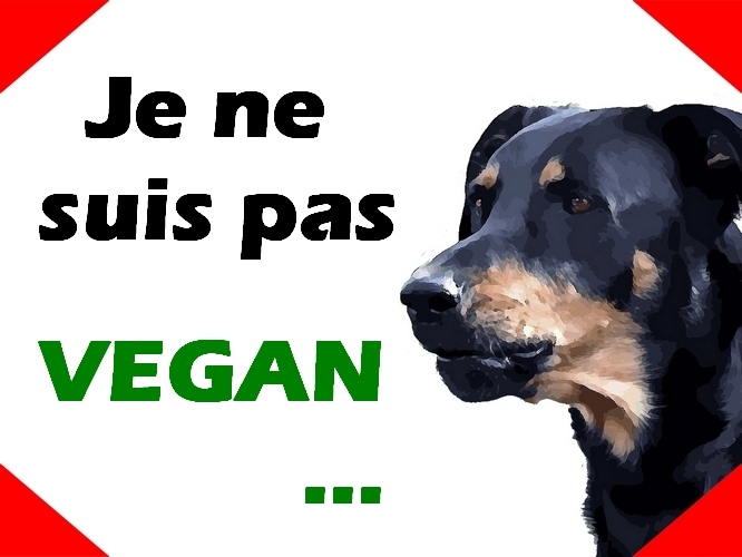 Plaque Aluminium Attention chien Beauceron humour vegan - Plaques Animaux/Plaques  Chiens - creosoleil