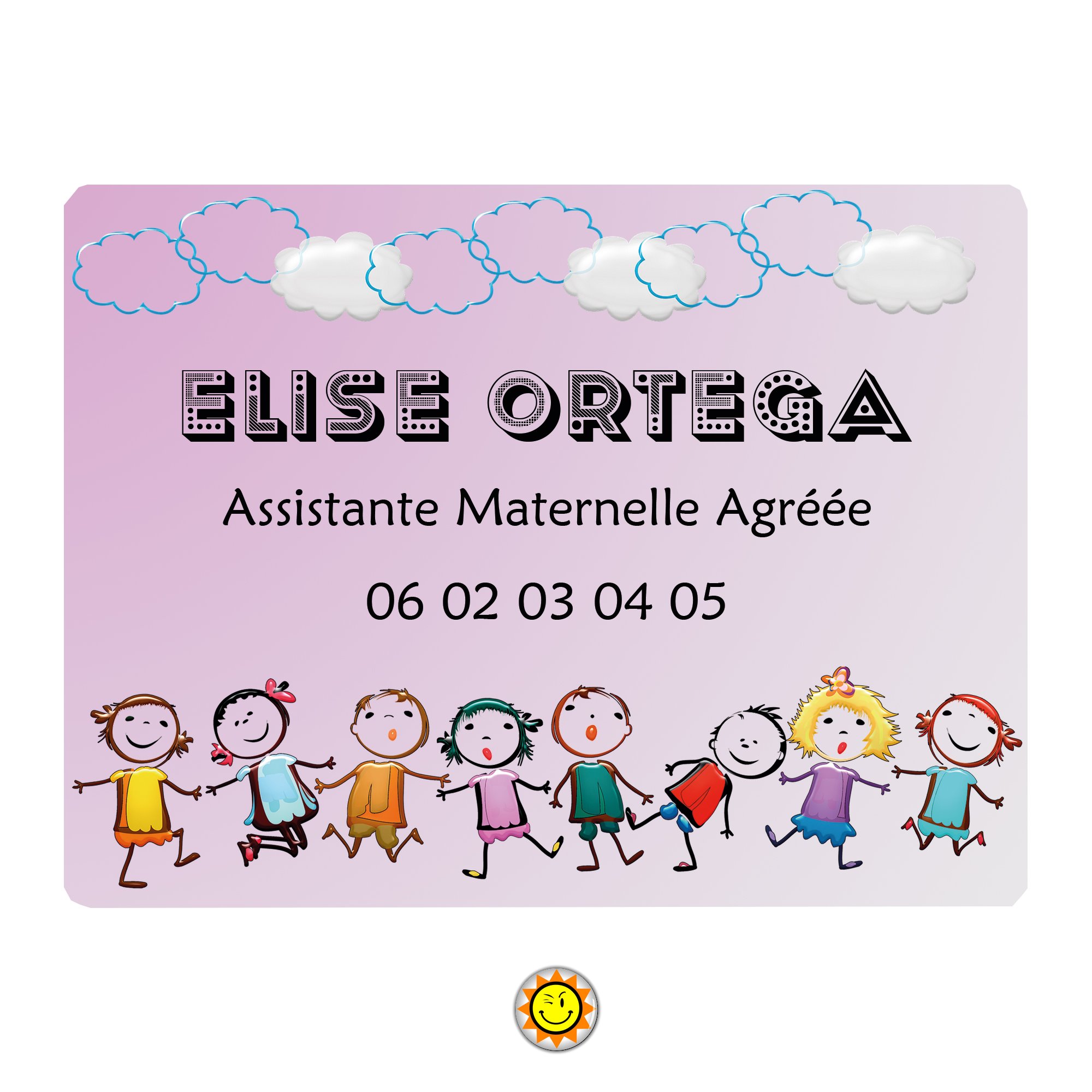 Plaque Professionnelle en Plexi pour Assistante Maternelle