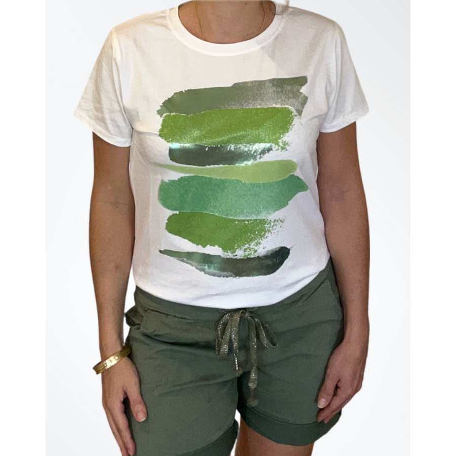 T-shirt trendy vert