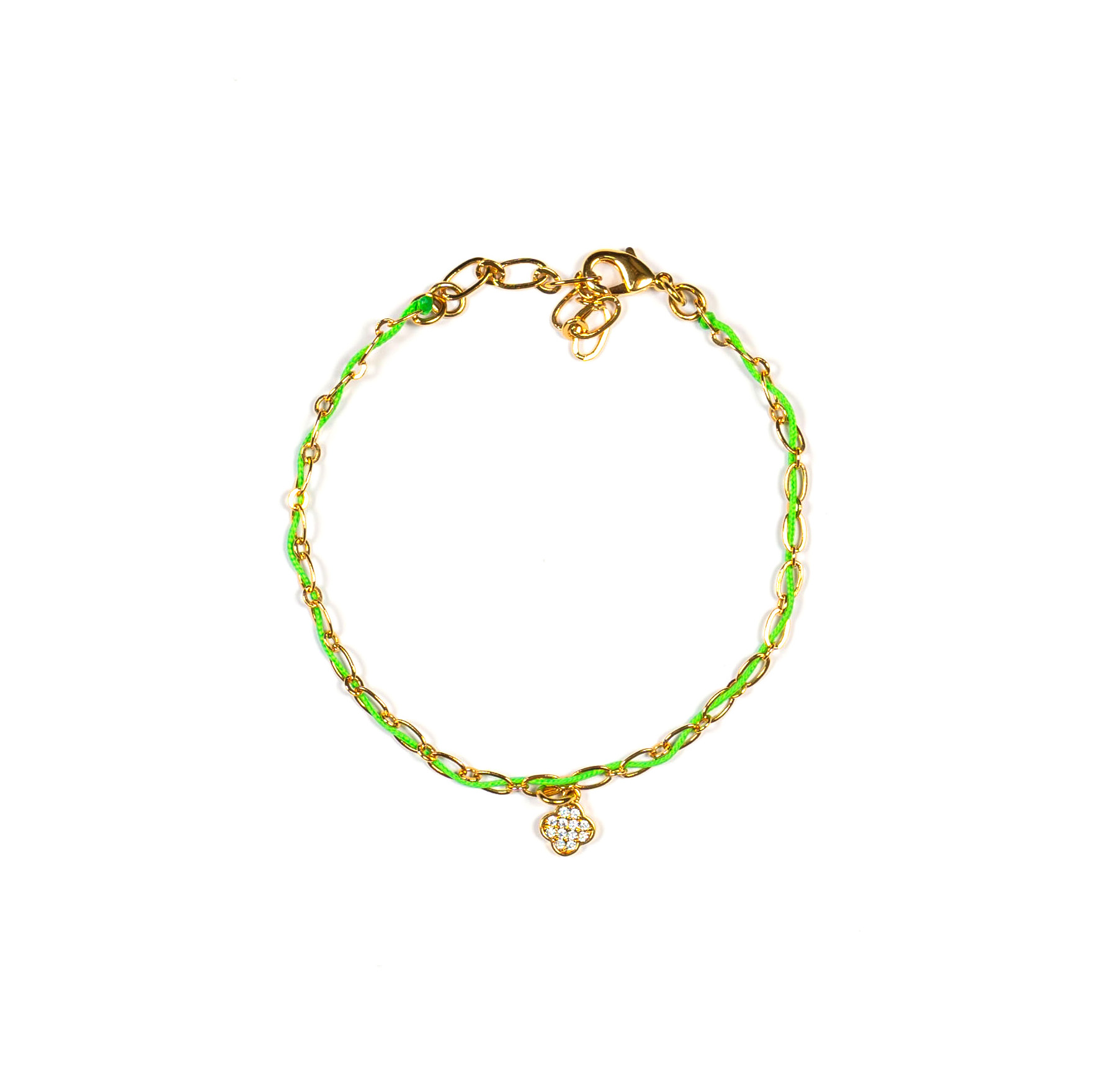 BRACELET EMPREINTE VERT FLUO