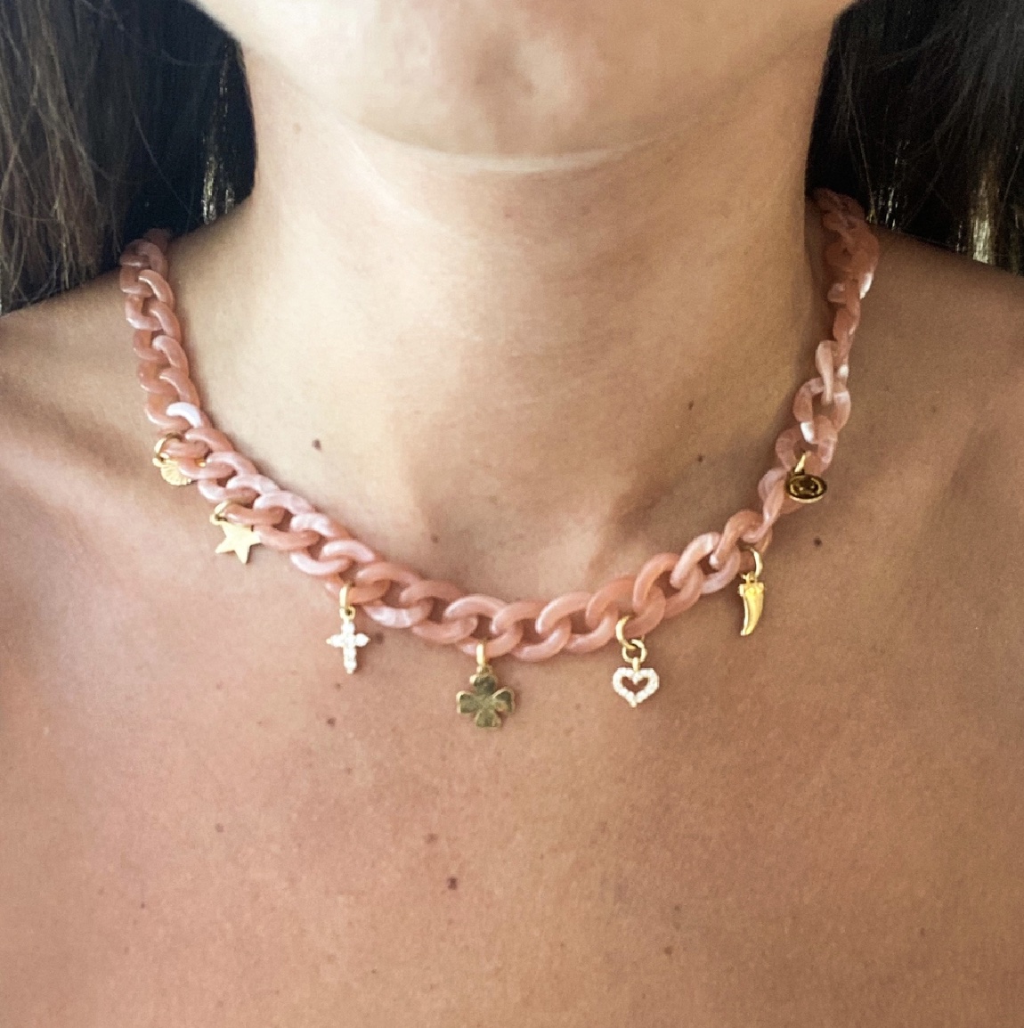 maille rose poudre
