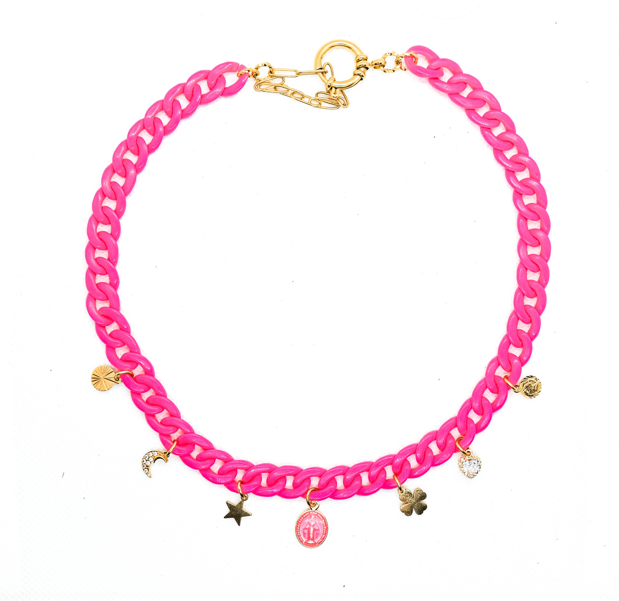 collier maille rose2