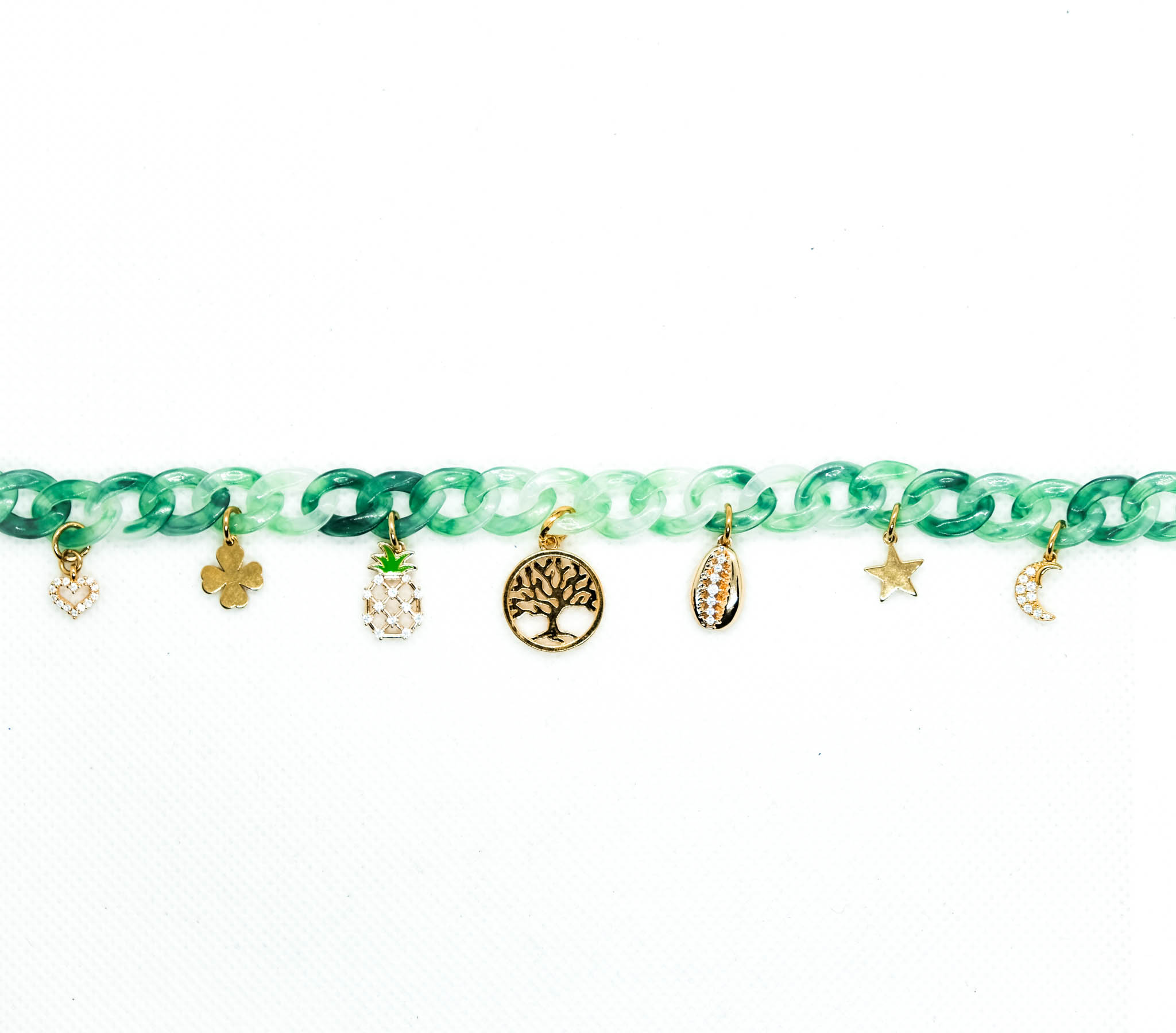 collier maille vert-1
