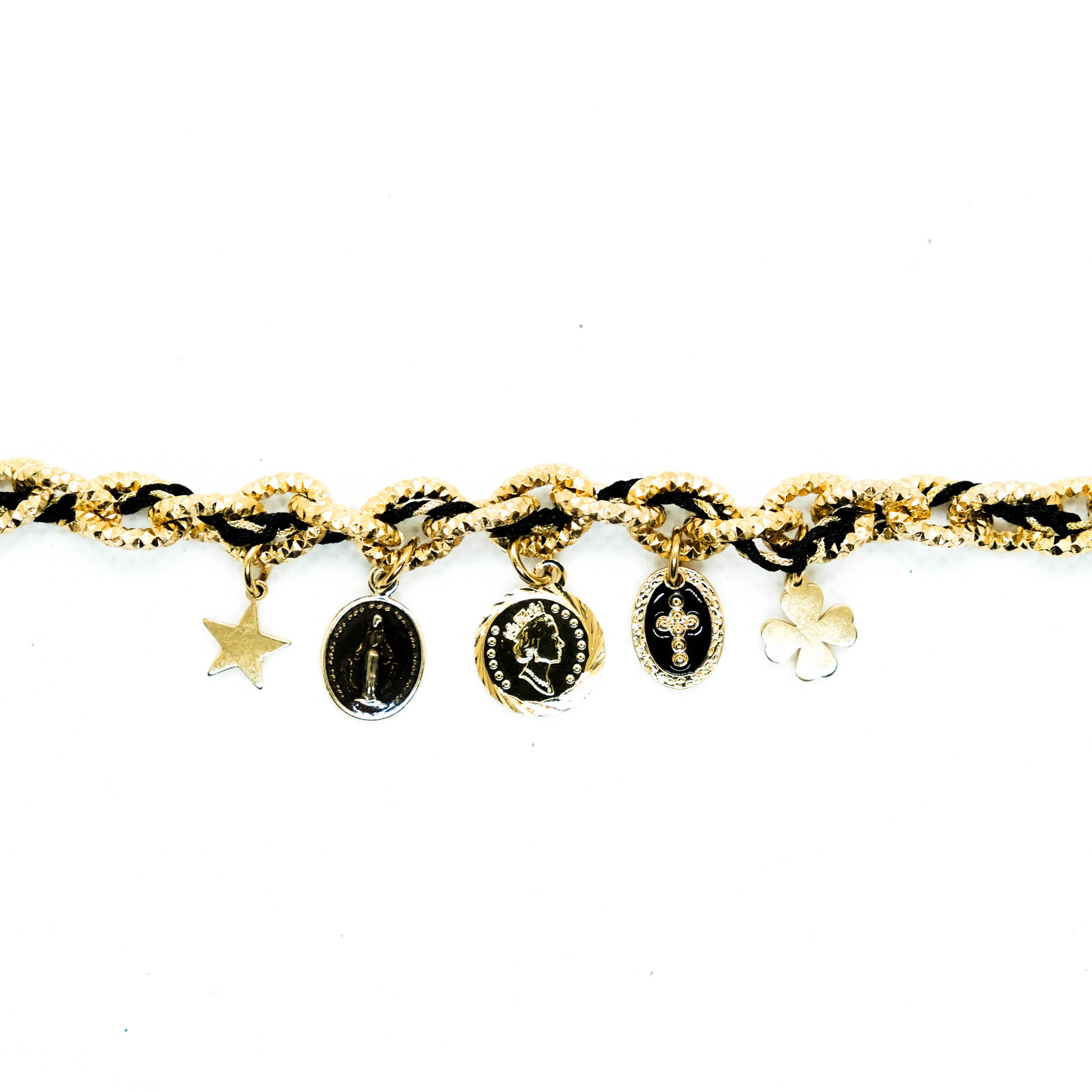 bracelet entrelacé noir-1