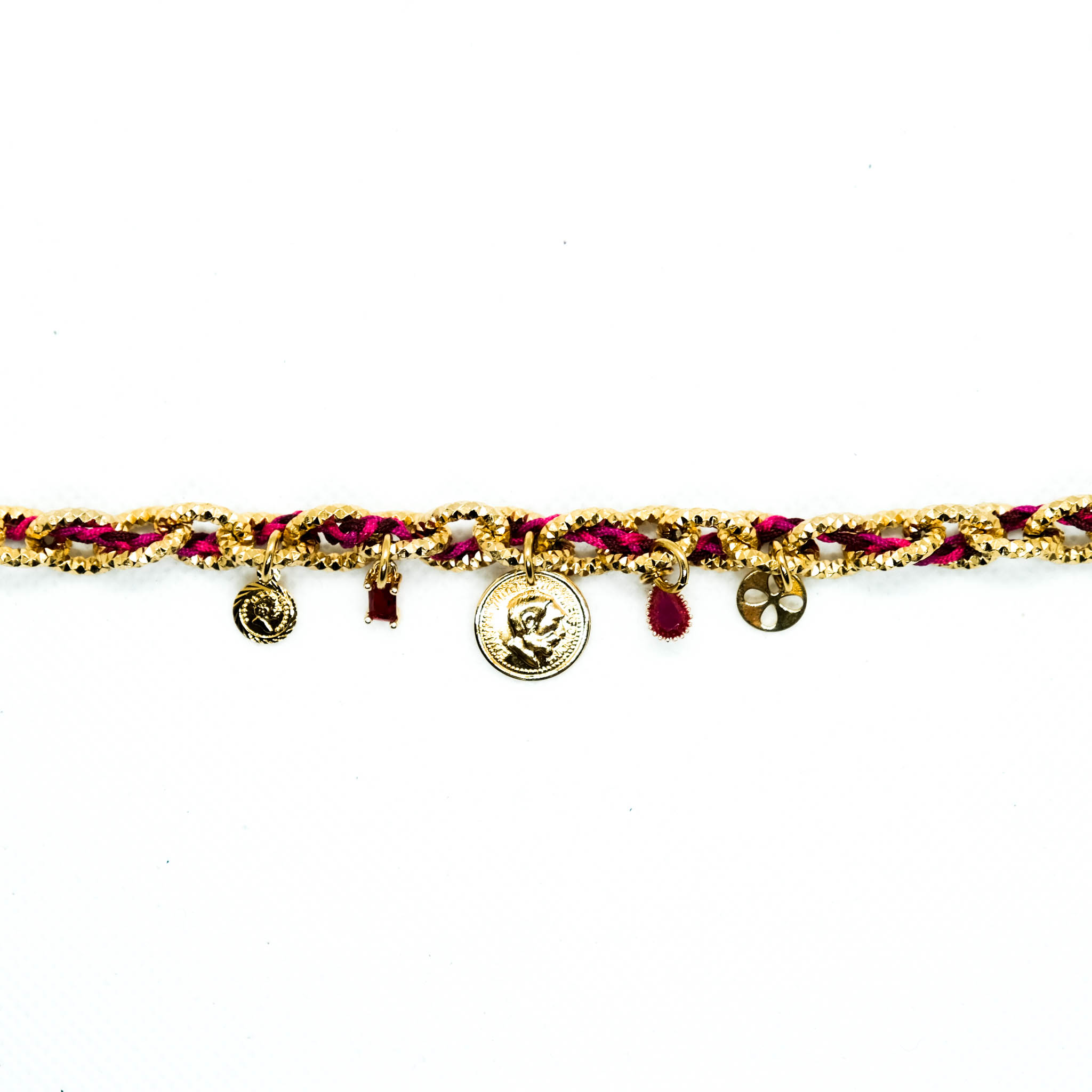 bracelet entrelacé rose-1