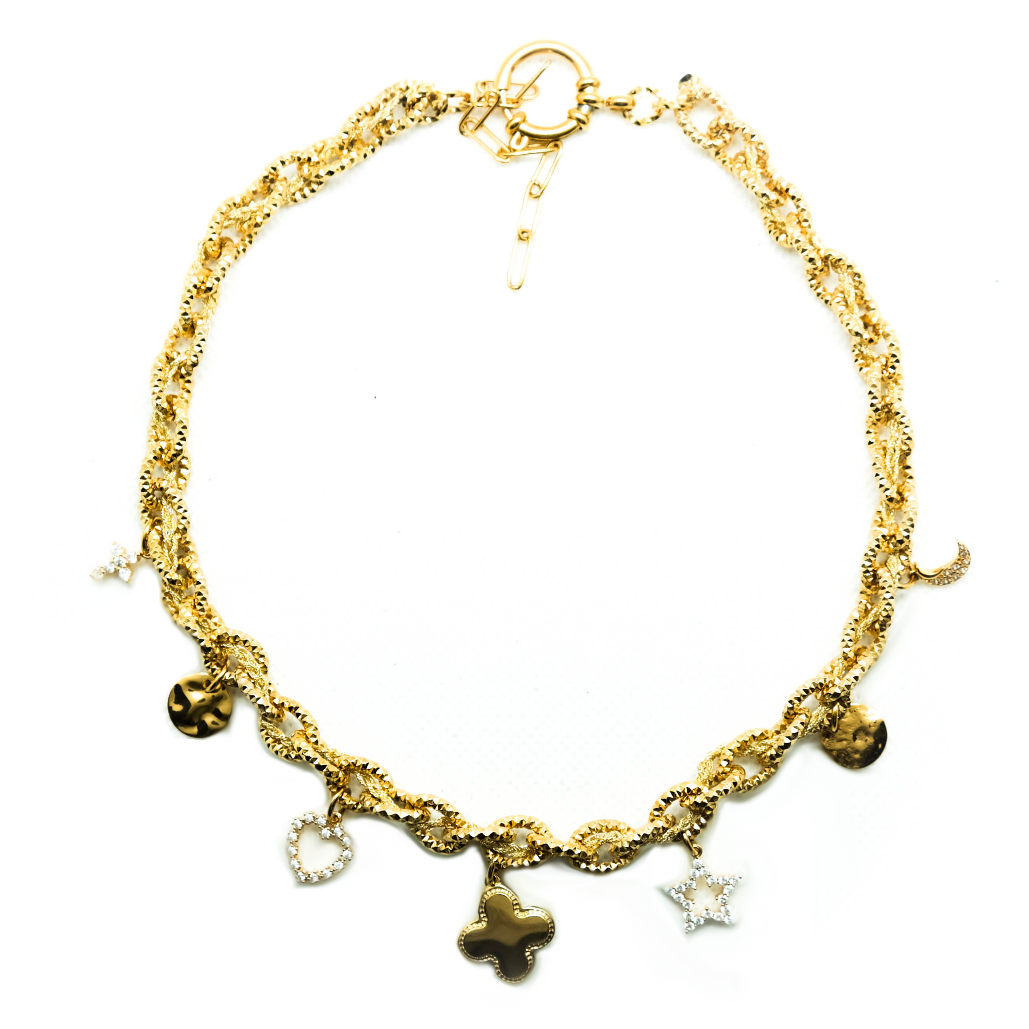 collier entrelace gold