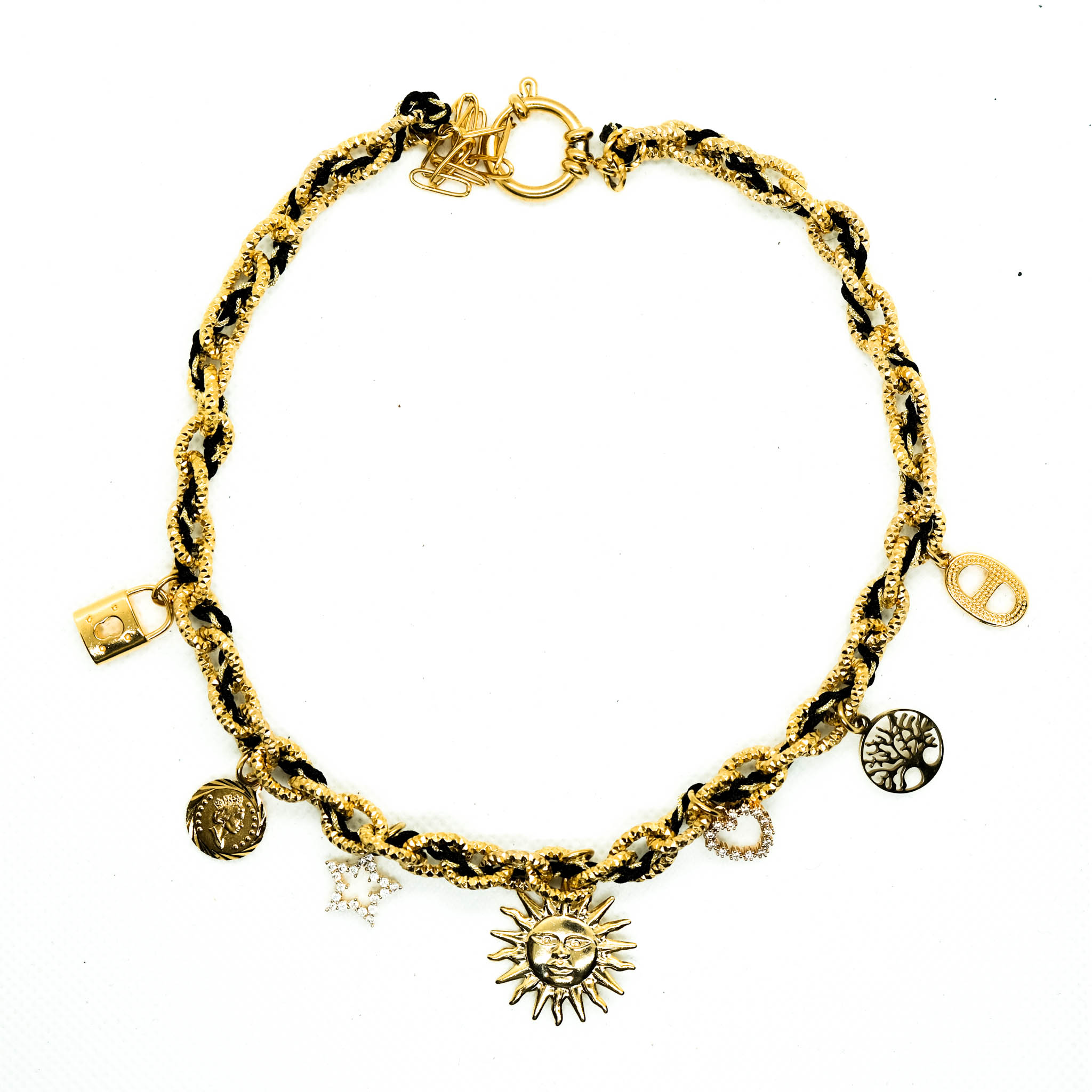 collier entrelace noir-1