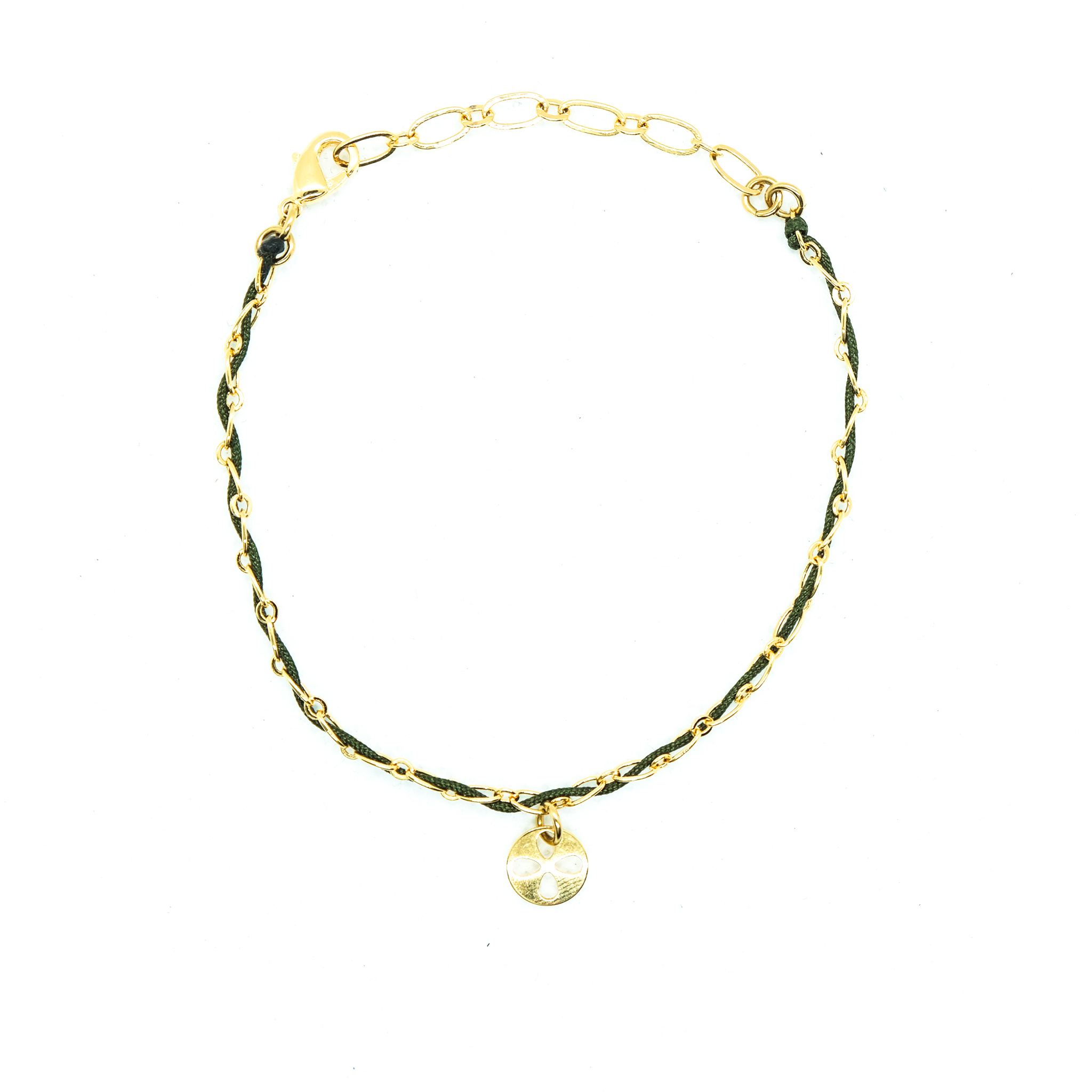 BRACELET EMPREINTE KAKI ROSACE