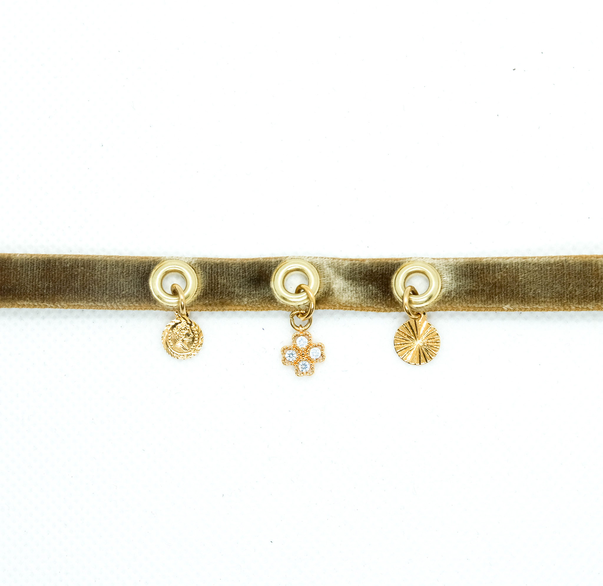 bracelet velour dore3