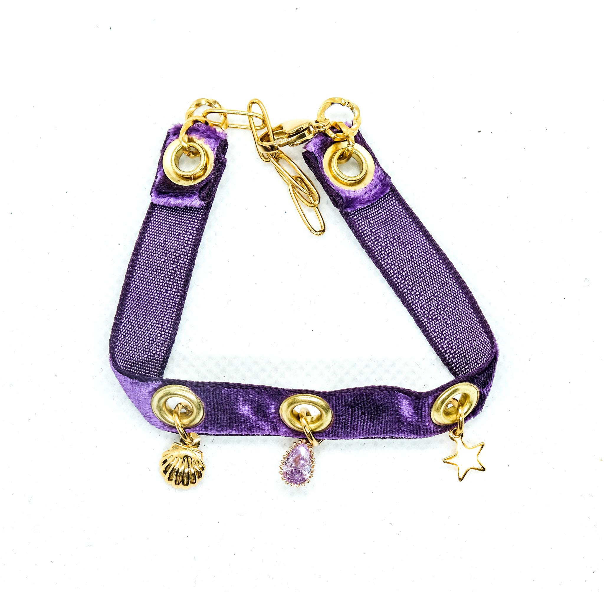 bracelet velour violet2