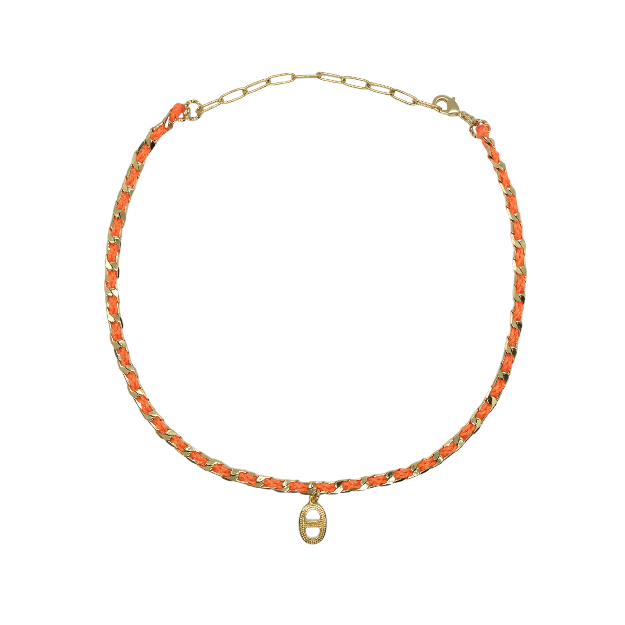 collier couture moy orange