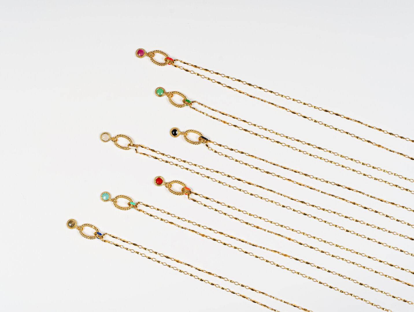 Collier Sautoir Turquoise Et Marron Vintage Années 80 - Marque Ibmdj - Style Rétro