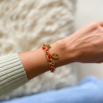 bracelet entrelacé orange-2