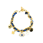 bracelet entrelacé bleu-1