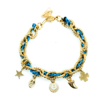 bracelet entrelacé bleu 2