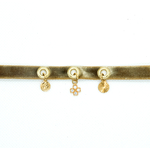 bracelet velour dore3