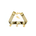 bracelet velour dore1