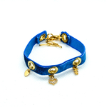 bracelet velour bleu électrique3